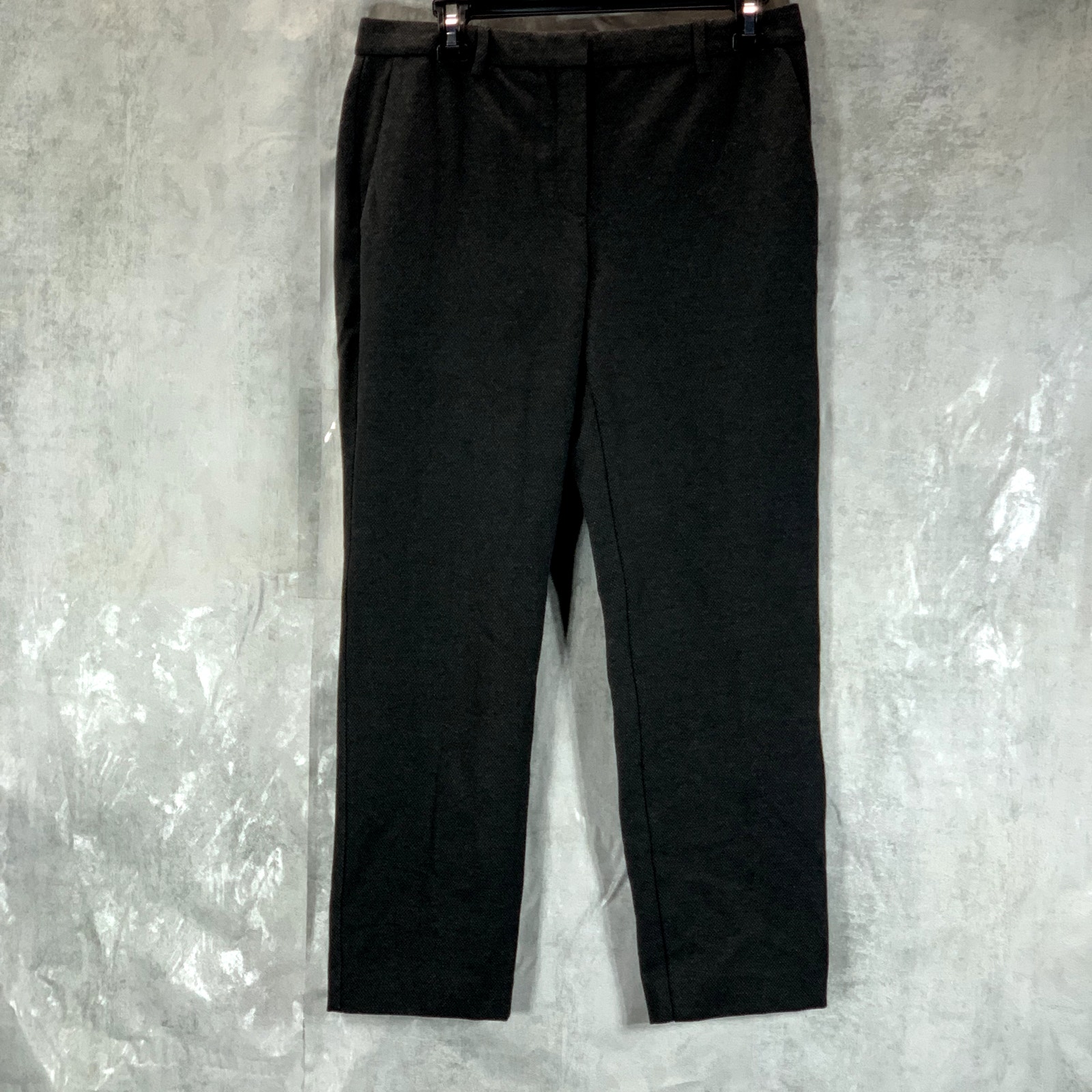Theory Women's Grey Multi Regent Knit Treeca 4 Mid-Rise Pull-On Pants Sz 6